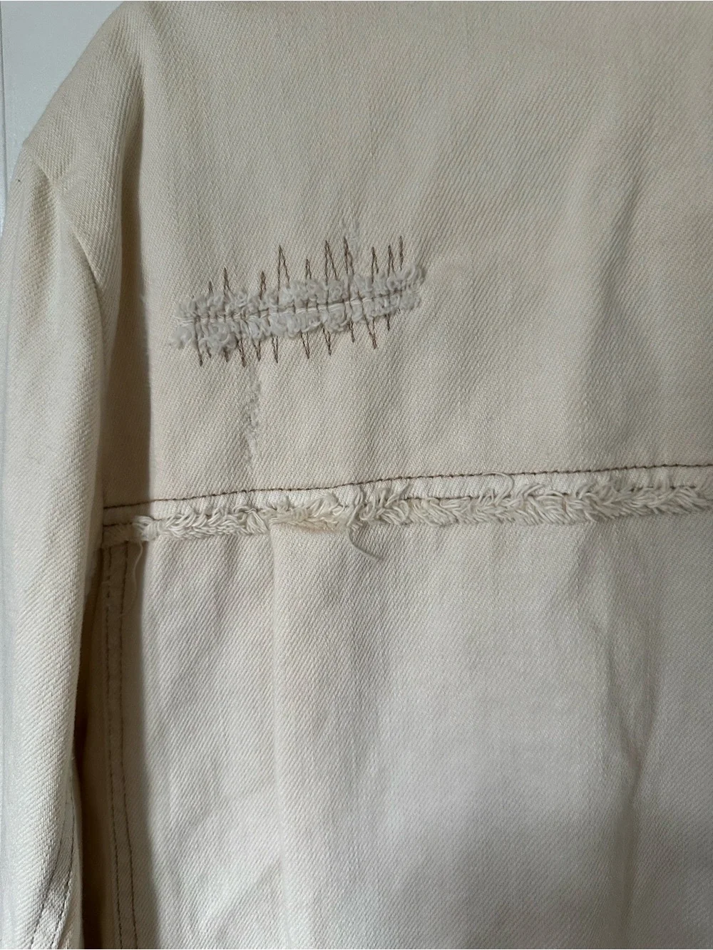Free People Cream Utility Jacket with Button Front - Picture 10 of 16